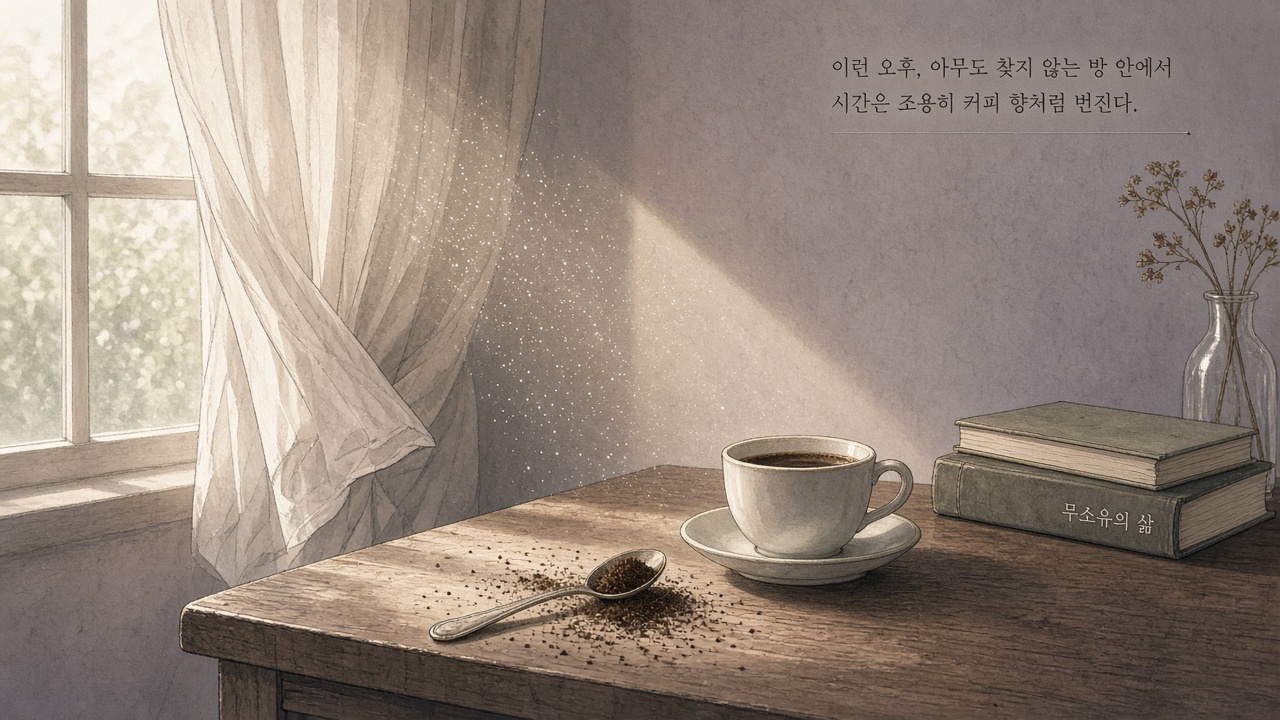 옆집 백수 웹툰 컷 — 커피
